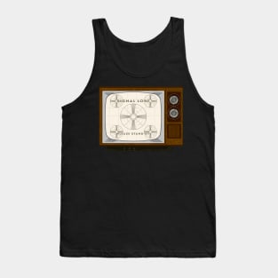 Retro tv with vintage test pattern signal lost Tank Top